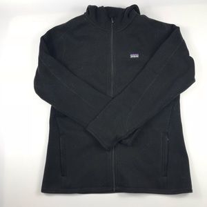 Black Patagonia Hooded Fleece